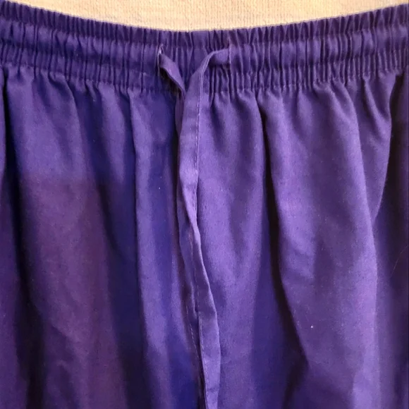 EUC grape purple cotton blend scrubs pants with elastic drawstring waist size 3X - Picture 4 of 6